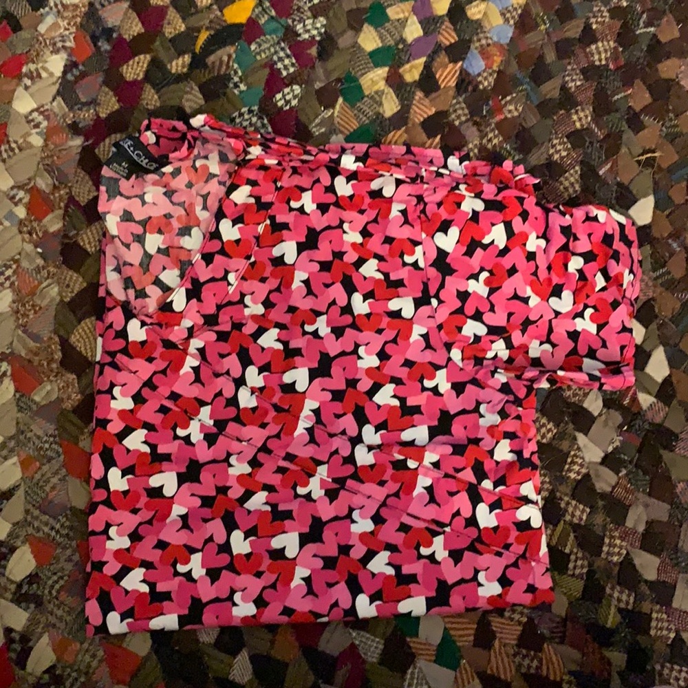 Valentine’s Day scrub top